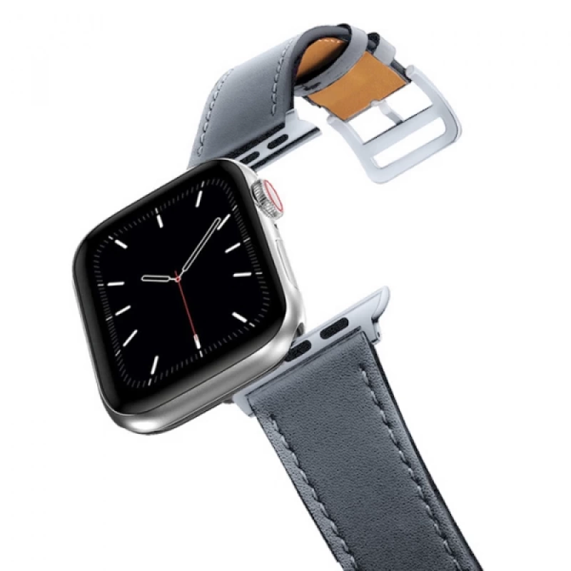 Ally Apple Watch 7-8 41mm 6-5-4 40mm Single Coil Deri Kayış Kordon 3-2-1 38mm