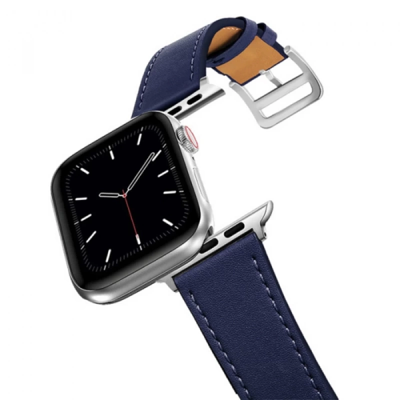 Ally Apple Watch 7-8 41mm 6-5-4 40mm Single Coil Deri Kayış Kordon 3-2-1 38mm