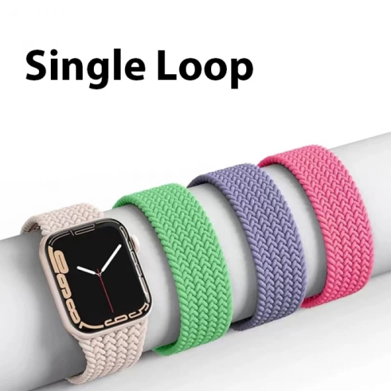 Ally Apple Watch 7-8 41mm 6-5-4 40mm Single loop Plastik Kayış Kordon 3-2-1 38mm