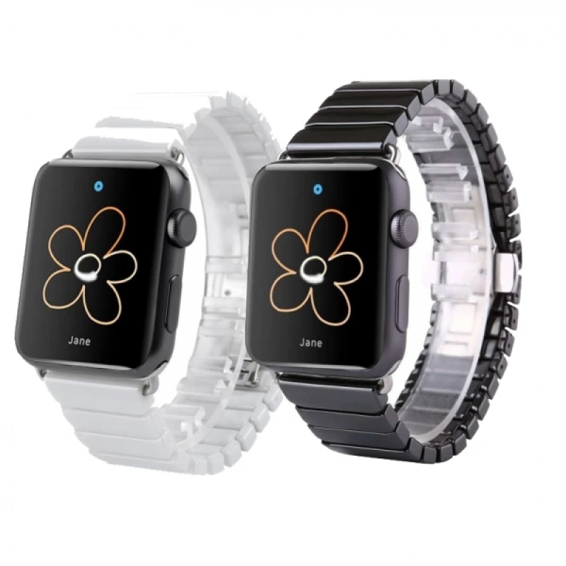 Ally Apple Watch 7-8 45mm 6-5-4 44mm Kordon Kayış Seramik Metal Kordon 3-2-1 42mm