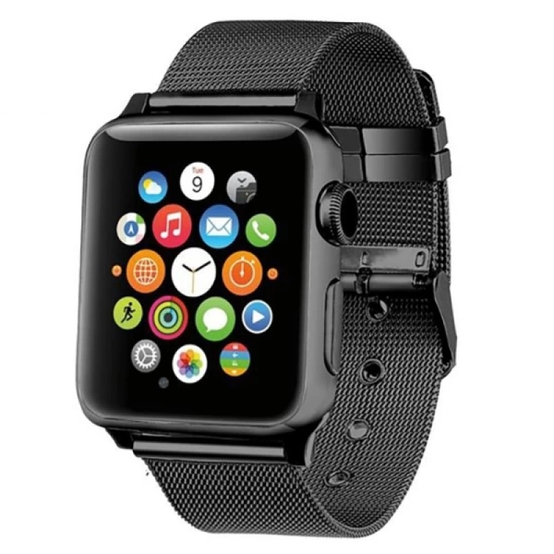 Ally Apple Watch 7-8 45mm 6-5-4 44mm Watch Ultra 49mm Kayış Kordon Çelik Klasik Toka 3-2-1 42mm