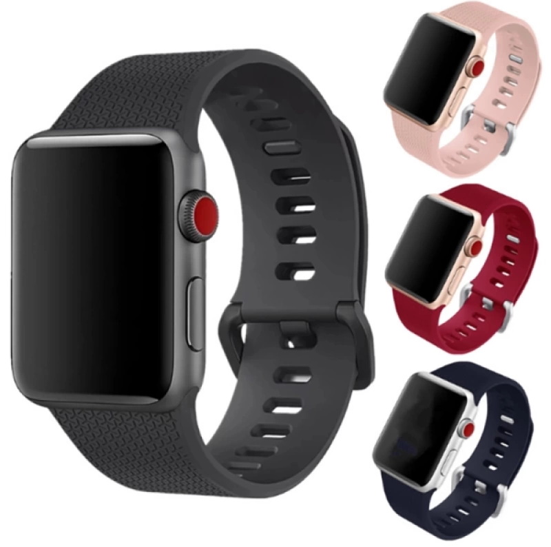 Ally Apple Watch 7-8 45mm 6-5-4 44mm Watch Ultra 49mm Sport Soft Silikon Kayış Watchbelt 3-2-1 42mm