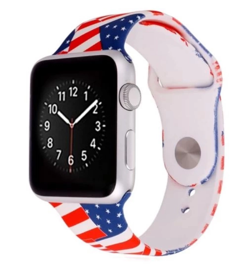 Ally Apple Watch İçin 42mm  Yüksek- Kalite Desenli Silikon Kordon