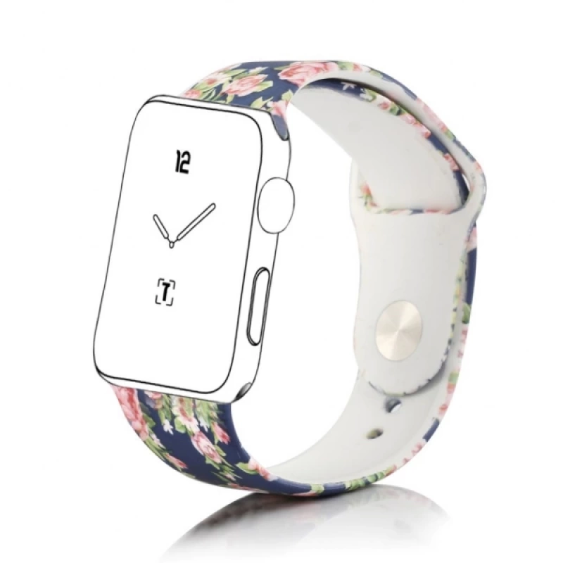 Ally Apple Watch İçin 42mm  Yüksek- Kalite Desenli Silikon Kordon