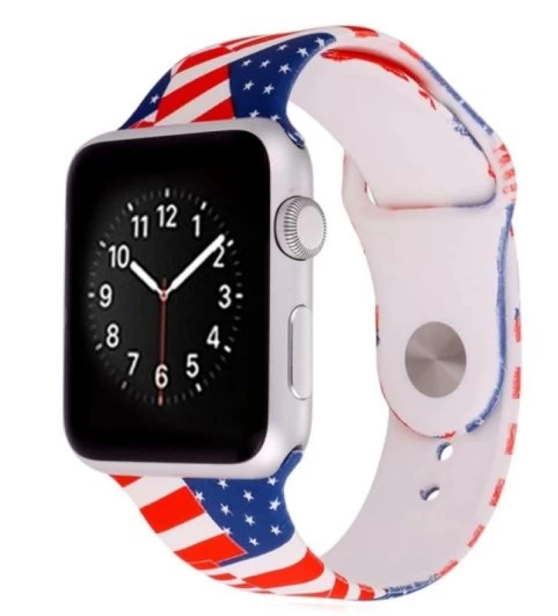 Ally Apple Watch İçin 42mm  Yüksek- Kalite Desenli Silikon Kordon