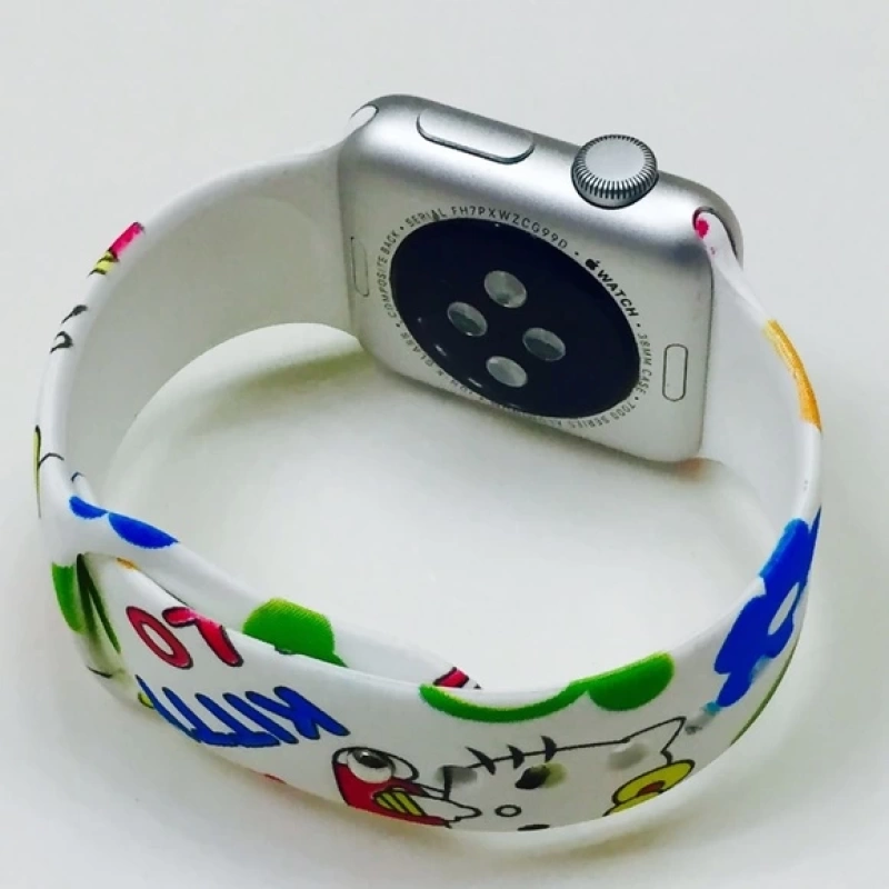 Ally Apple Watch İçin 42mm  Yüksek- Kalite Desenli Silikon Kordon