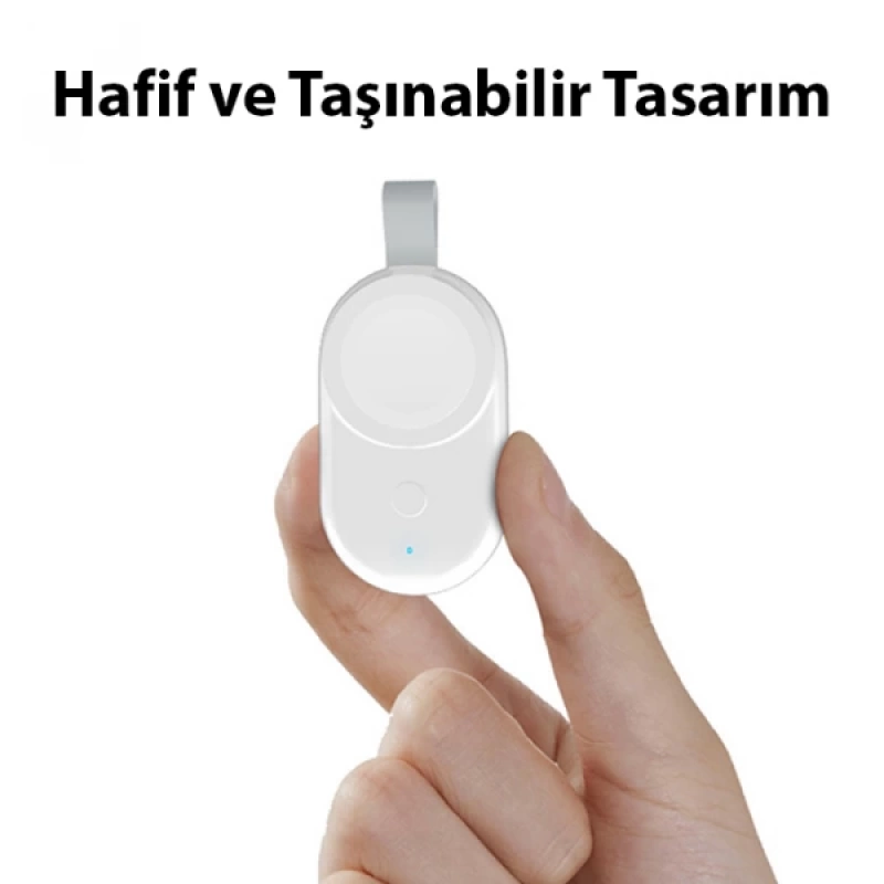 Ally Apple Watch için Type-C Wireless Manyetik Şarj Cihazı - Mini Powerbank 1100mAh