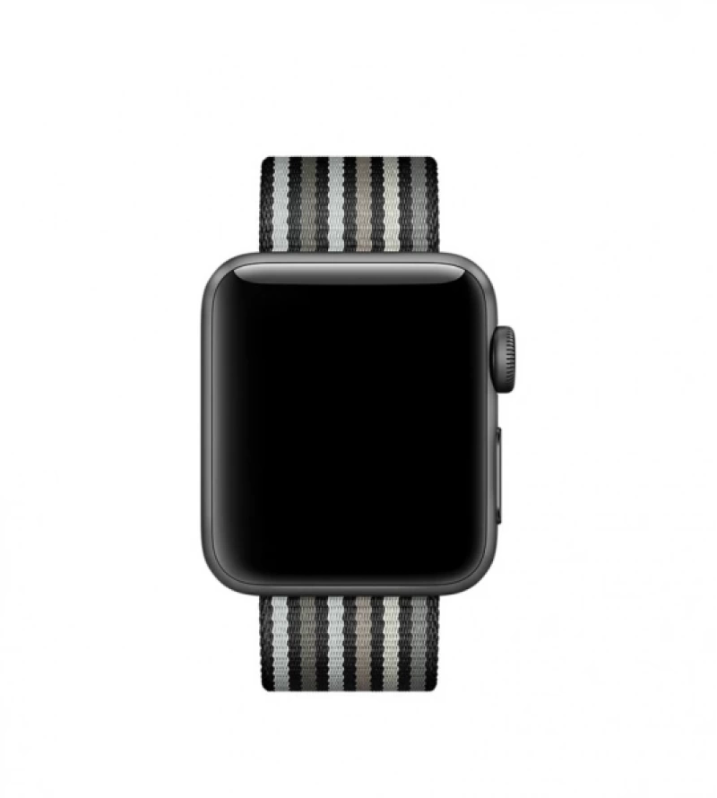 Ally Apple Watch Ultra 49mm 7-8 45mm 6-5-4 44mm Kayış Kordon Dokuma Çizgili Spor Kordon 3-2-1 42mm