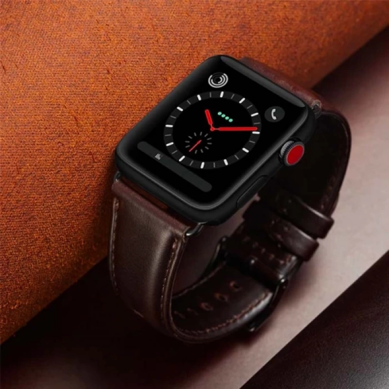 Ally Apple Watch Ultra 49mm 7-8 45mm 6-5-4 44mm Retro Deri Kordon Kayış 3-2-1 42mm