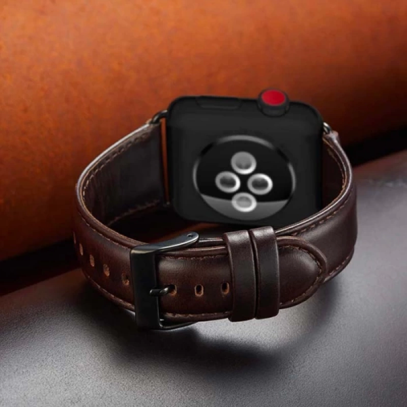 Ally Apple Watch Ultra 49mm 7-8 45mm 6-5-4 44mm Retro Deri Kordon Kayış 3-2-1 42mm