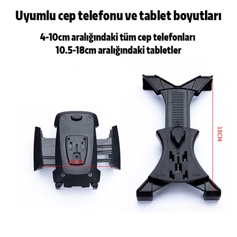 Ally Araç Arka Koltuk  Çi̇ft Başlıklı Telefon, Tablet tutucu