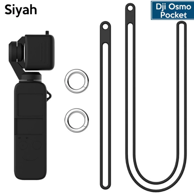 Ally Dji Osmo Pocket Koruyucu Silikon Kılıf+El Ve Boyun Strap Askısı