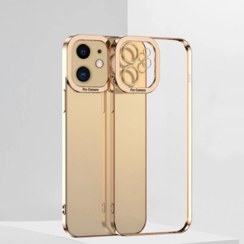 ALLY Fashion Series iPhone 11 6.1inç Kılıf Renkli Kenar Lazer Çerçeveli Silikon Kılıf