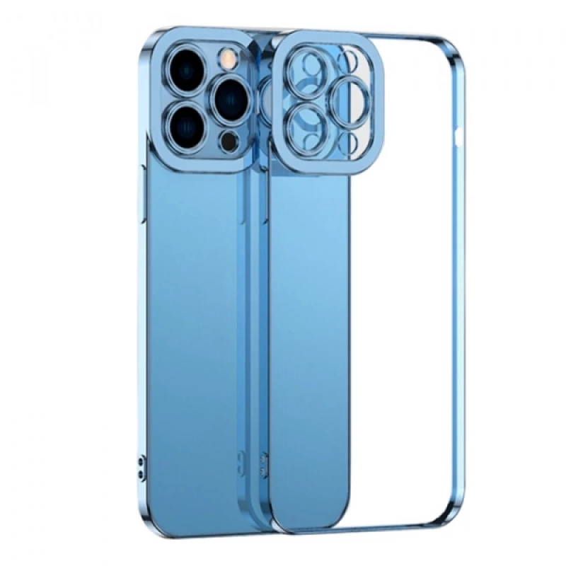 ALLY Fashion Series iPhone 11 Pro  Kılıf Renkli Kenar Lazer Çerçeveli Silikon Kılıf