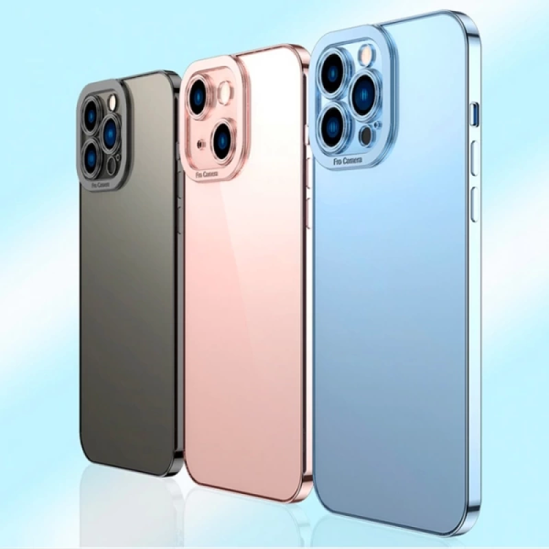 ALLY Fashion Series iPhone 11 Pro  Kılıf Renkli Kenar Lazer Çerçeveli Silikon Kılıf