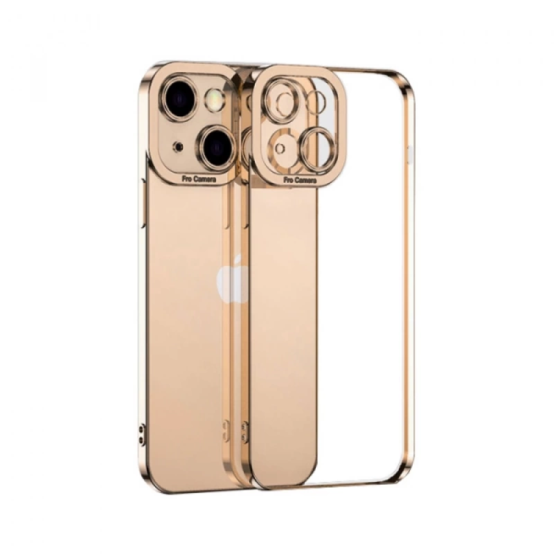 ALLY Fashion Series iPhone 13 6.1inç Kılıf Renkli Kenar Lazer Çerçeveli Silikon Kılıf