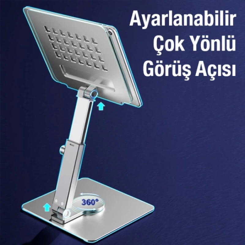 ALLY H06 360° Dönebilen Yükseklik Ayarlı Masa Üstü Tablet Standı