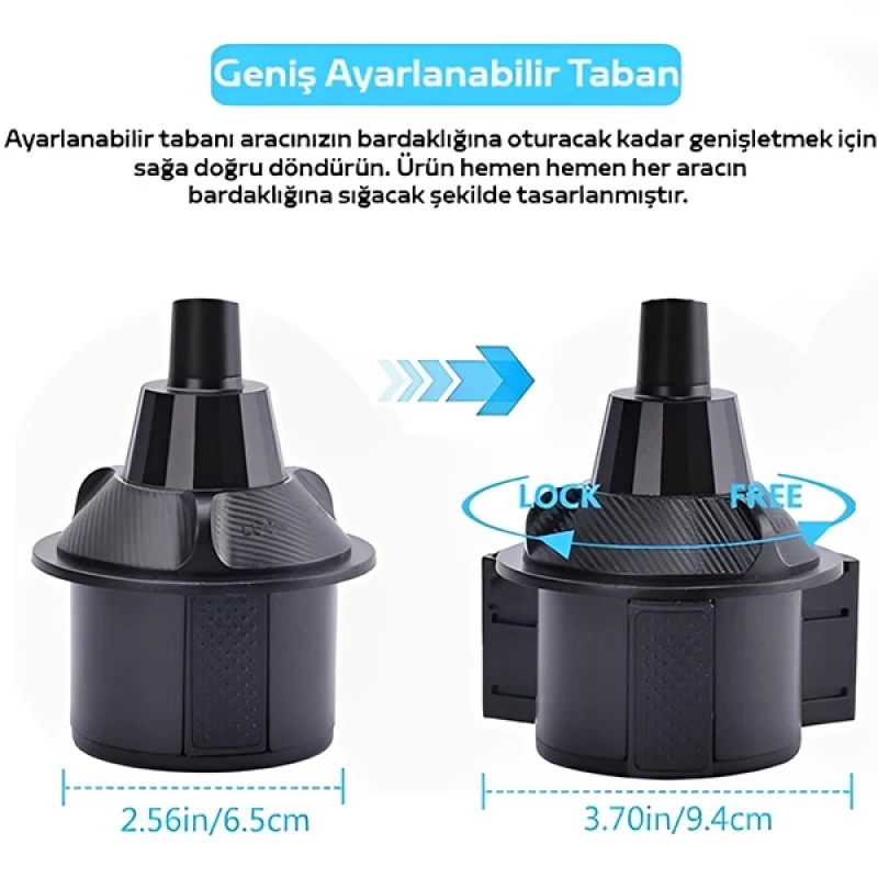 ALLY HB-P05 Universal Araç İçi Telefon Tutucu - Yemek Masası