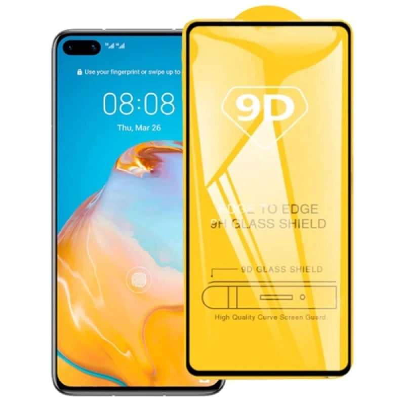 ALLY Huawei P40 9D Full Glue Tempered Cam Ekran Koruyucu