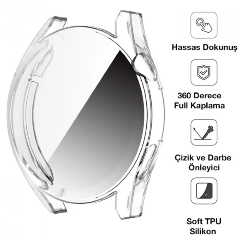 ALLY Huawei Watch GT3 46mm 360 Koruma Ultra Slim Silikon Kılıf