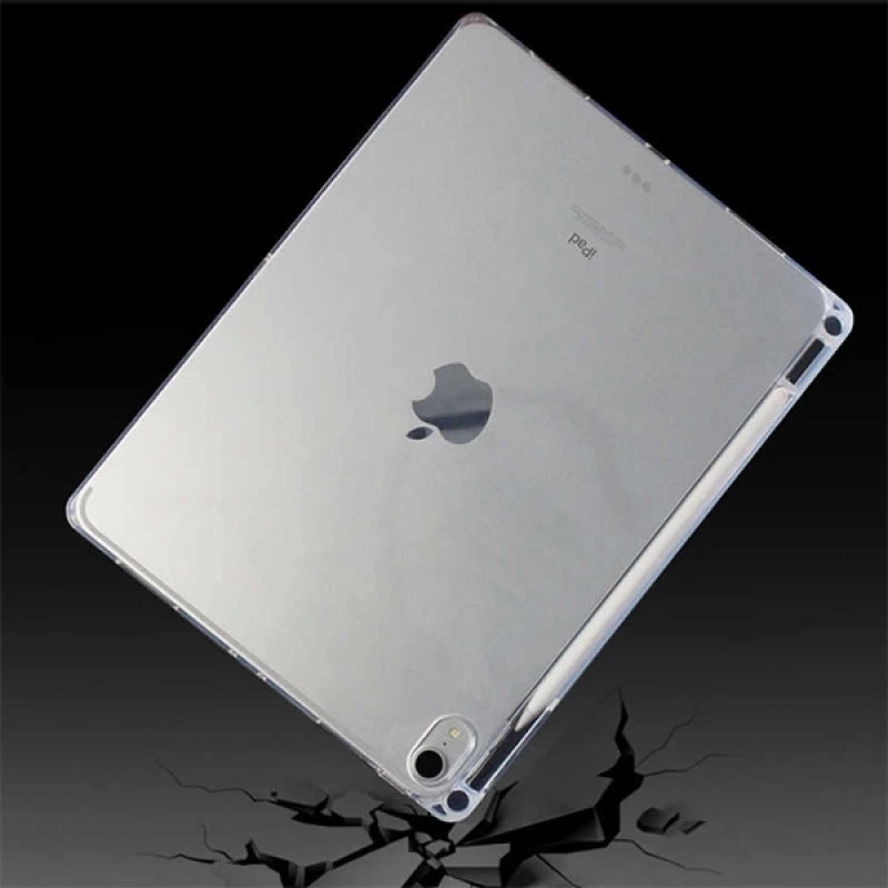 ALLY iPad Pro 11-inch (2021)-(2020)-(2018) Kalem Yerli Şeffaf Silikon Kılıf