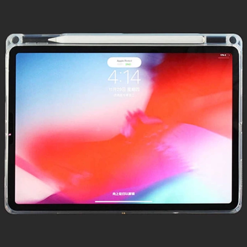 ALLY iPad Pro 11-inch (2021)-(2020)-(2018) Kalem Yerli Şeffaf Silikon Kılıf