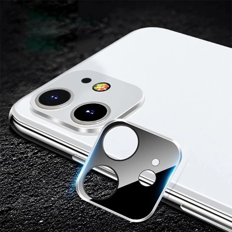 Ally iPhone 11 6.1 İnch 3D Metal Kamera Koruyucu Metal Lens