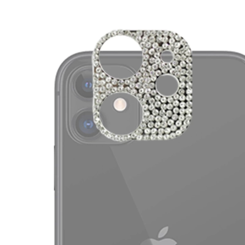 ALLY İPhone 11 Kamera Koruyucu Lens Diamond Taş İşlemeli