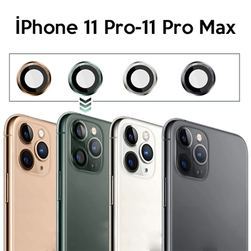 ALLY İPhone 11 Pro-11 Pro max Kamera Lens Koruyucu Aluminium 3 adet