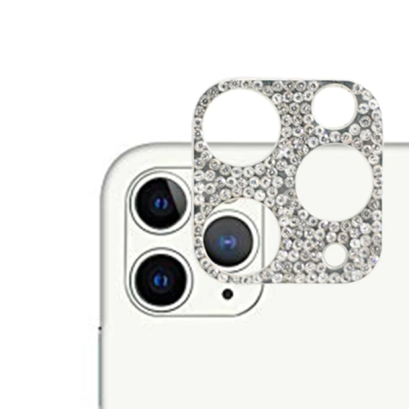 ALLY İPhone 11 Pro Kamera Koruyucu Lens Diamond Taş İşlemeli