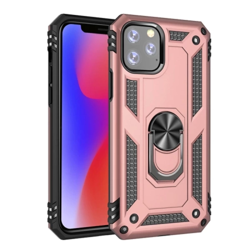 Ally iPhone 11 Pro Max 6.5inch  Yüzüklü Kılıf Armor Shockproof Ring kılıf