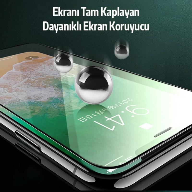 ALLY İPhone 11 Pro Max Anti -Blue Green Light Göz Korumalı Tempered Full Ekran Koruyucu