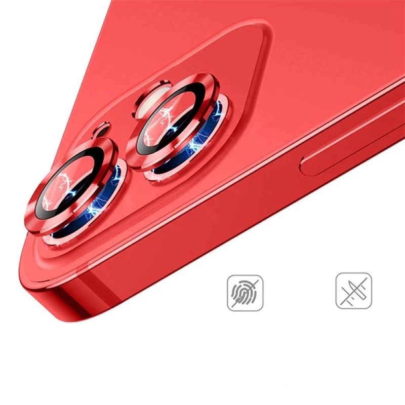 ALLY İphone 12 - 12 Mini 3D Metal Çerçeveli Kamera Lens Koruyucu