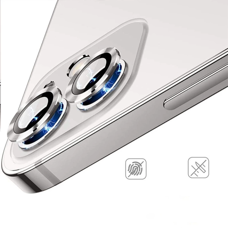 ALLY İphone 12 - 12 Mini 3D Metal Çerçeveli Kamera Lens Koruyucu