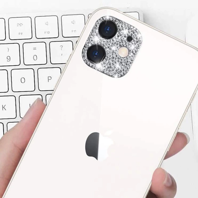 ALLY İPhone 12 Kamera Koruyucu Lens Diamond Taş İşlemeli