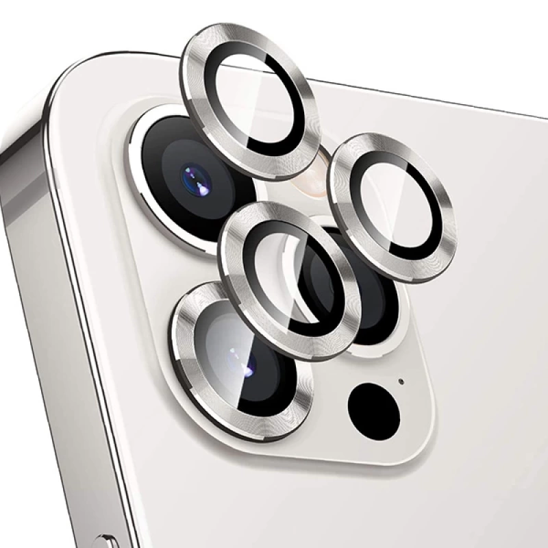 ALLY İphone 12 Pro 3D Metal Çerçeveli Kamera Lens Koruyucu