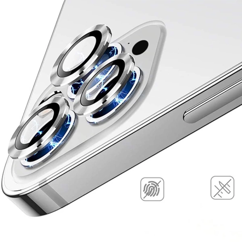 ALLY İphone 12 Pro 3D Metal Çerçeveli Kamera Lens Koruyucu