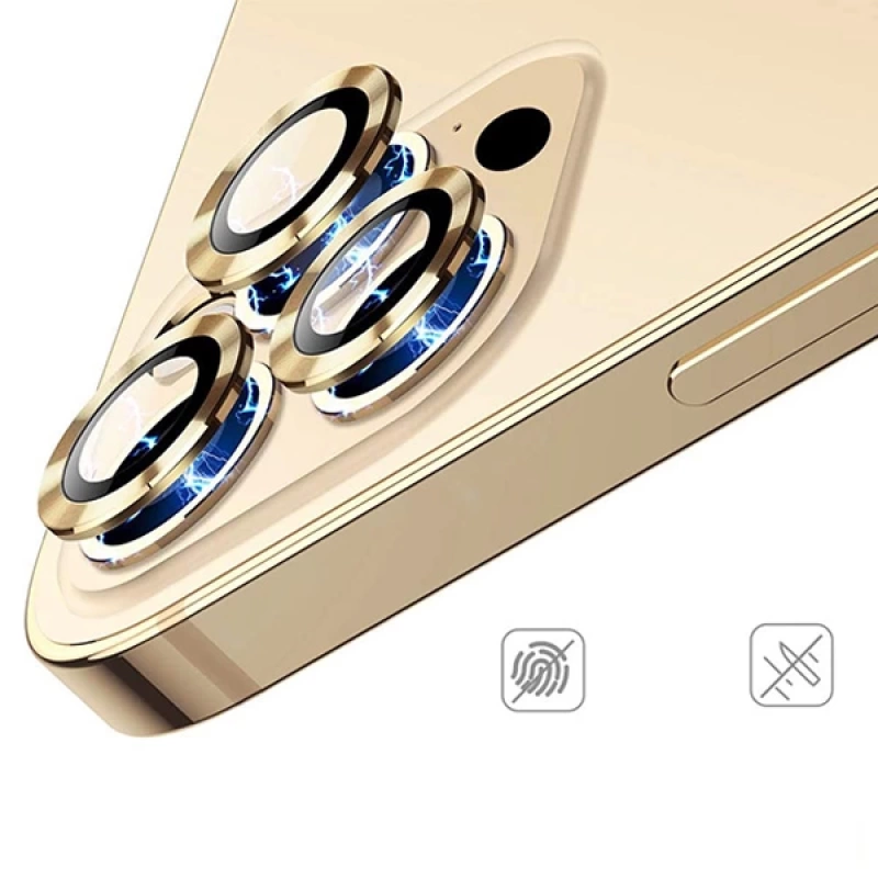 ALLY İphone 12 Pro 3D Metal Çerçeveli Kamera Lens Koruyucu