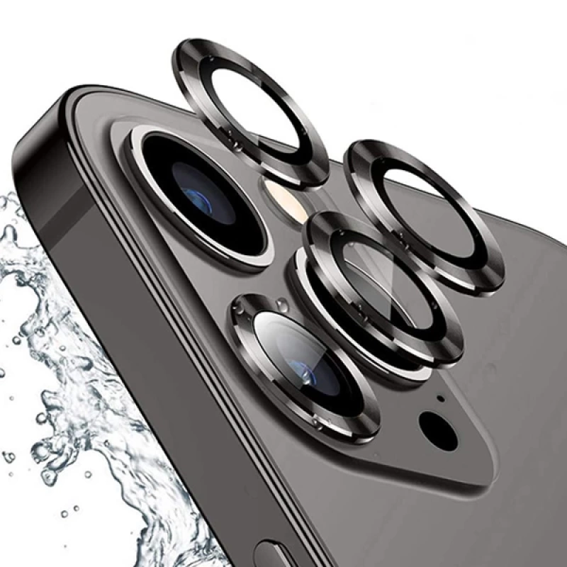 ALLY İphone 12 Pro 3D Metal Çerçeveli Kamera Lens Koruyucu