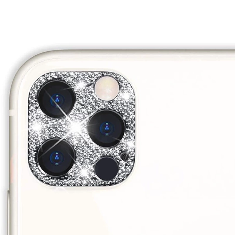 ALLY İPhone 12 Pro Kamera Koruyucu Lens Diamond Taş İşlemeli