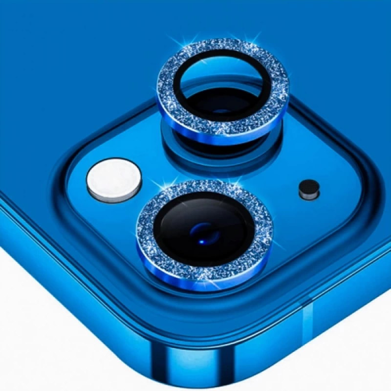 ALLY iPhone 14-14 Plus Diamond Taş İşlemeli Alüminyum Alaşımlı Kamera Lens Koruyucu