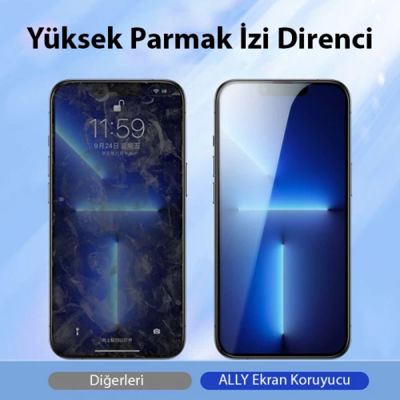 Ally iPhone 14 Full Hd Kırılmaz Cam Ekran Koruyucu