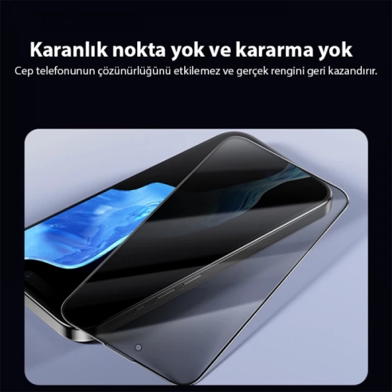 Ally iPhone 14 Privacy Hayalet Full Koruma Tempered Cam Ekran Koruyucu