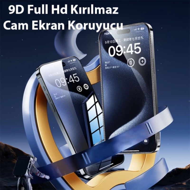 Ally iPhone 15 Full Hd Kırılmaz Cam Ekran Koruyucu