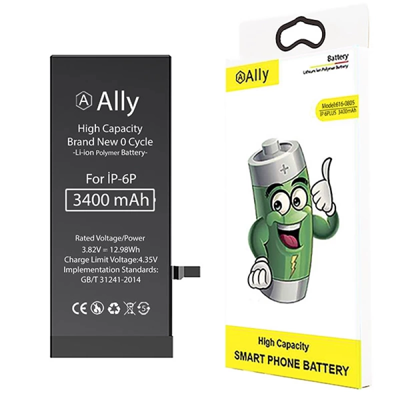 ALLY iPhone 6 Plus 3400 Mah Yüksek Kapasiteli Pil Batarya