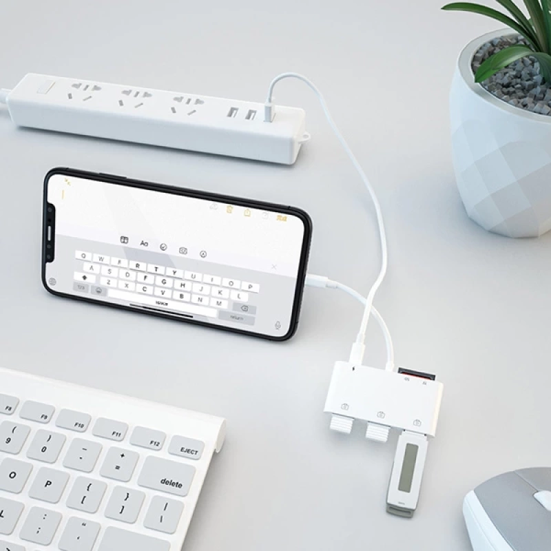 Ally İPhone Lightning To Tf,Sd Card Reader Usb 3.Kamera Adaptörü