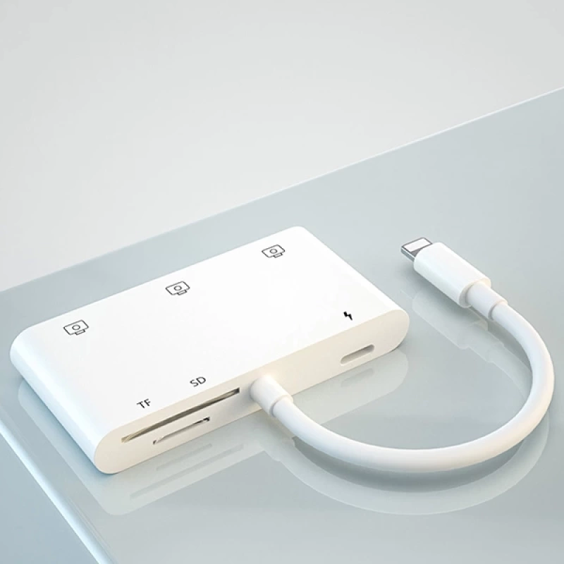 Ally İPhone Lightning To Tf,Sd Card Reader Usb 3.Kamera Adaptörü