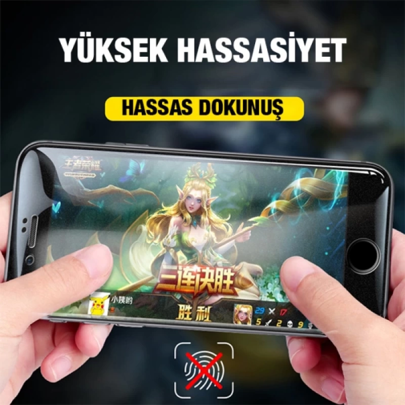 ALLY İPhone  XS Max - 11 Pro Max 6.5inç Full Glue Matte Tempered Cam  Ekran Koruyucu