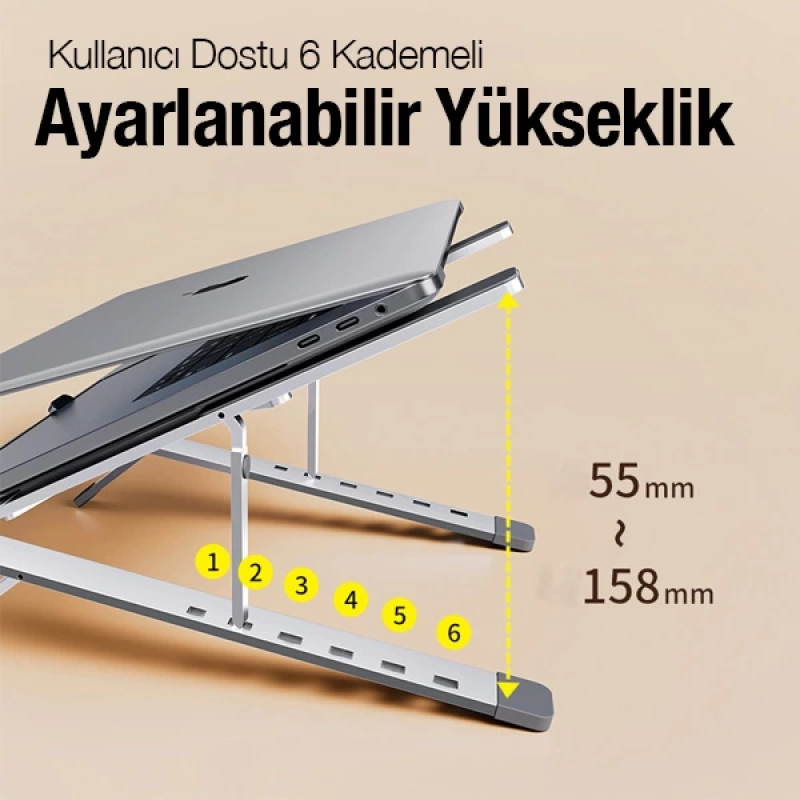 ALLY MC N3-2 Katlanabilir Metal Masaüstü Laptop Standı