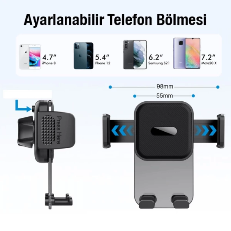 ALLY ML-217 Araç İçi Havalandırma Telefon Tutucu